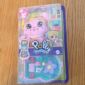 Polly Pocket Bunny Dressable Compact - Pink and Purple
